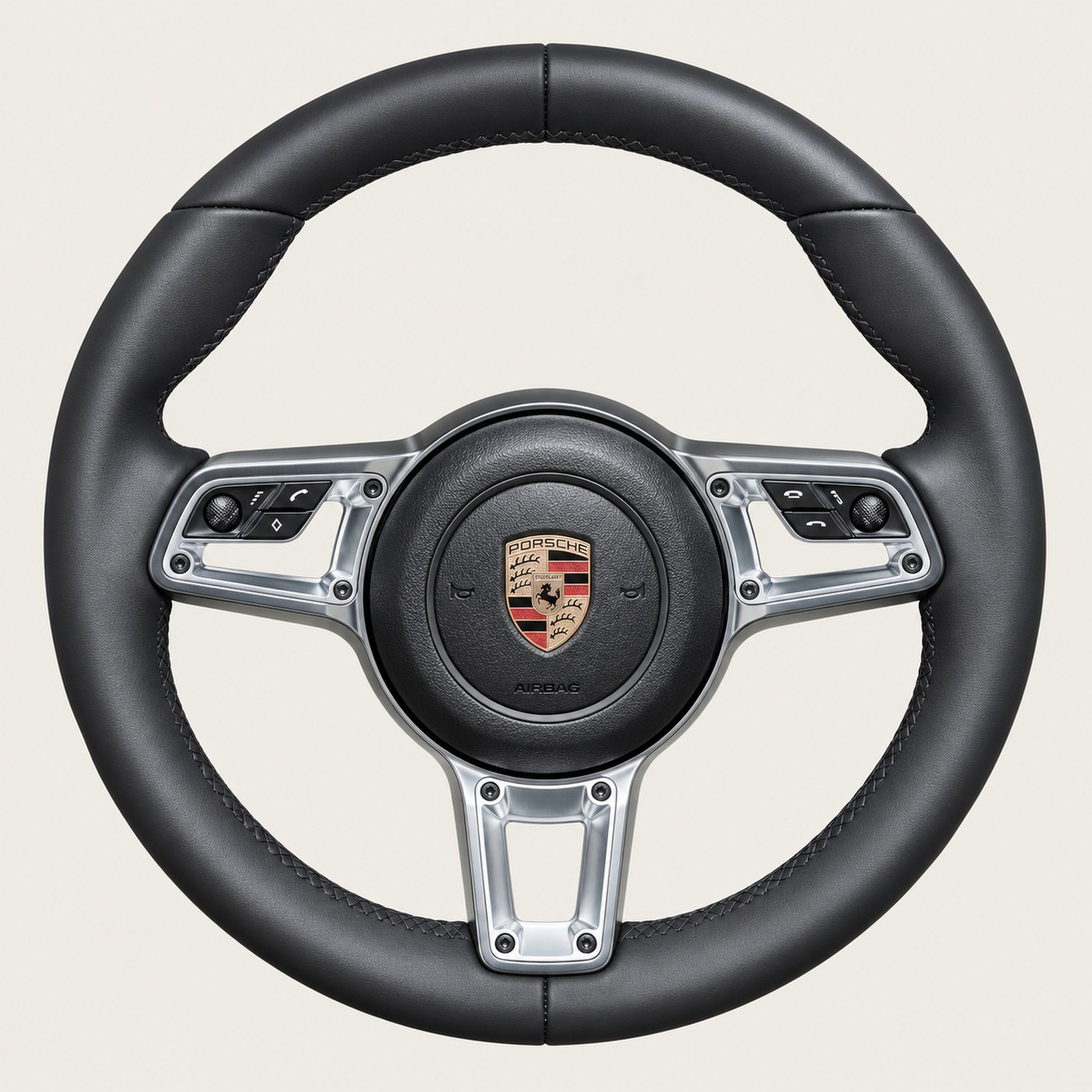 NOON wheel: black leather, silver GT riveted